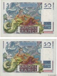 50 Francs LE VERRIER Consécutifs FRANCE  1946 F.20.02 AU-
