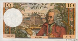 10 Francs VOLTAIRE FRANCE  1967 F.62.26 VF