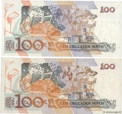 100 Cruzados Novos Remplacement BRAZIL  1989 P.220a P.220ar VF