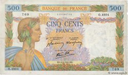500 Francs LA PAIX FRANKREICH  1942 F.32.28 SS