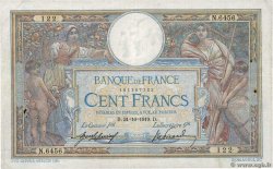 100 Francs LUC OLIVIER MERSON sans LOM FRANKREICH  1919 F.23.11 fS