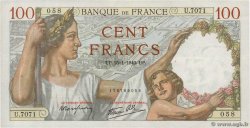 100 Francs SULLY FRANKREICH  1940 F.26.21