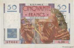 50 Francs LE VERRIER FRANCE  1946 F.20.05 VF+