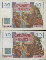 50 Francs LE VERRIER Lot FRANKREICH  1949 F.20.12