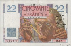 50 Francs LE VERRIER Numéro radar FRANKREICH  1947 F.20.09
