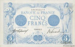 5 Francs BLEU FRANKREICH  1917 F.02.47 VZ+