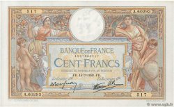100 Francs LUC OLIVIER MERSON type modifié FRANCIA  1938 F.25.26 EBC+