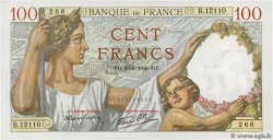 100 Francs SULLY FRANKREICH  1940 F.26.32 fST+