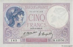 5 Francs FEMME CASQUÉE FRANCIA  1923 F.03.07