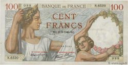 100 Francs SULLY FRANCE  1940 F.26.20