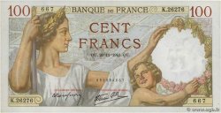 100 Francs SULLY FRANCE  1941 F.26.61 XF