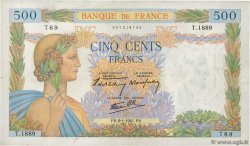 500 Francs LA PAIX FRANKREICH  1941 F.32.12