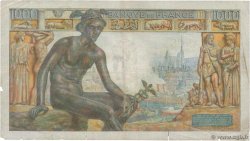 1000 Francs DÉESSE DÉMÉTER FRANKREICH  1943 F.40.27 fS