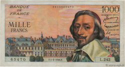 1000 Francs RICHELIEU FRANCE  1956 F.42.19