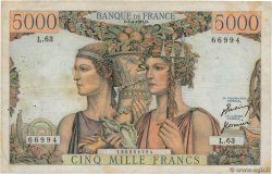 5000 Francs TERRE ET MER FRANCE  1951 F.48.04 TB