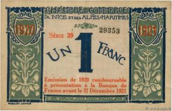 1 Franc FRANCE regionalism and various Nice 1917 JP.091.07 VF