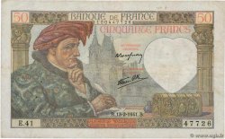 50 Francs JACQUES CŒUR FRANCE  1941 F.19.06