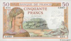 50 Francs CÉRÈS FRANCE  1937 F.17.37