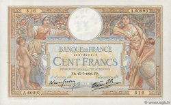 100 Francs LUC OLIVIER MERSON type modifié FRANCE  1938 F.25.26 AU-