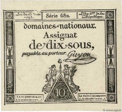 10 Sous variété FRANCE  1793 Ass.40c