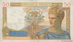 50 Francs CÉRÈS modifié FRANCE  1939 F.18.30 TB+