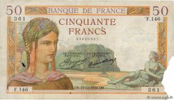 50 Francs CÉRÈS FRANCE  1934 F.17.02 G