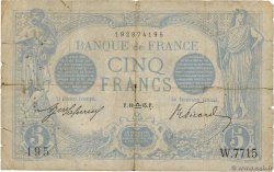 5 Francs BLEU FRANCIA  1915 F.02.31 B