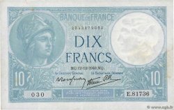 10 Francs MINERVE modifié FRANCE  1940 F.07.24
