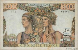 5000 Francs TERRE ET MER FRANCE  1951 F.48.05 F+