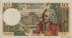 10 Francs VOLTAIRE FRANCE  1963 F.62.03 VF