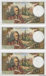 10 Francs VOLTAIRE Lot FRANCE  1973 F.62.63 XF