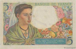 5 Francs BERGER FRANCE  1943 F.05.01 VF+
