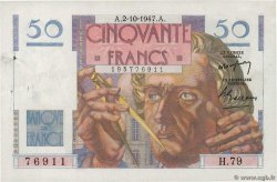 50 Francs LE VERRIER FRANCIA  1947 F.20.09 EBC