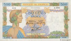 500 Francs LA PAIX FRANKREICH  1941 F.32.13 fSS