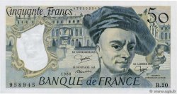 50 Francs QUENTIN DE LA TOUR FRANKREICH  1980 F.67.06