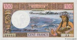 100 Francs Numéro radar NEUE HEBRIDEN  1977 P.18d fST+