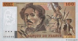 100 Francs DELACROIX imprimé en continu FRANKREICH  1993 F.69bis.07 fST+