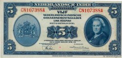 5 Gulden NIEDERLÄNDISCH-INDIEN  1943 P.113a