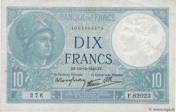10 Francs MINERVE modifié FRANKREICH  1940 F.07.24