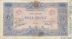 1000 Francs BLEU ET ROSE FRANCE  1922 F.36.38
