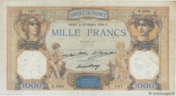 1000 Francs CÉRÈS ET MERCURE FRANKREICH  1930 F.37.05
