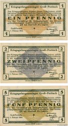 1, 2 et 5 Pfennig Lot ALLEMAGNE Gross-Poritsch 1916 