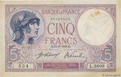 5 Francs FEMME CASQUÉE FRANCE  1918 F.03.02 TB+