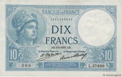 10 Francs MINERVE FRANCE  1931 F.06.15 XF-
