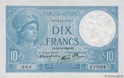 10 Francs MINERVE modifié FRANCIA  1940 F.07.16