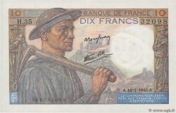 10 Francs MINEUR FRANCIA  1943 F.08.07