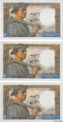 10 Francs MINEUR Consécutifs FRANCE  1942 F.08.06