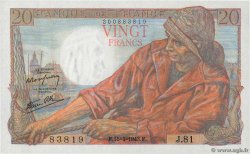 20 Francs PÊCHEUR FRANCE  1943 F.13.06 UNC