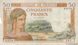 50 Francs CÉRÈS FRANKREICH  1935 F.17.15