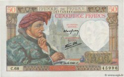 50 Francs JACQUES CŒUR FRANCE  1941 F.19.09